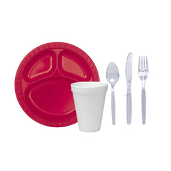 Plates, Cups & Cutlery
